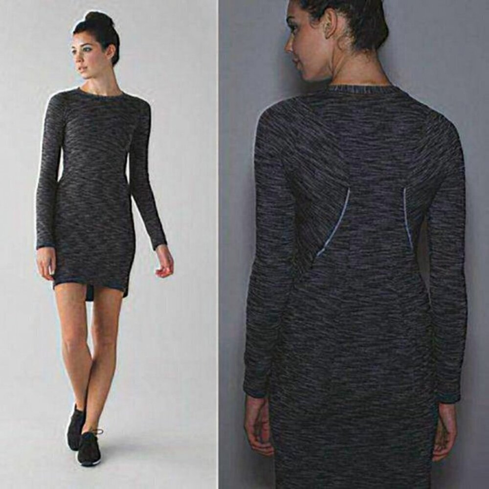Lululemon &go Where-To Dress Heathered Black Women Size 8